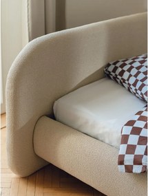 Cearceaf albastru deschis din bumbac cu elastic 180x200 cm Oba – noo.ma