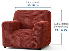 Huse bielastice COSTINA culoarea cupru fotoliu (l. 60 - 110 cm)