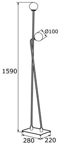 Lampadar / Lampa de podea design minimalist FARON