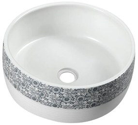 Chiuvetă albă rotundă din ceramică ø 41 cm Priori – Sapho