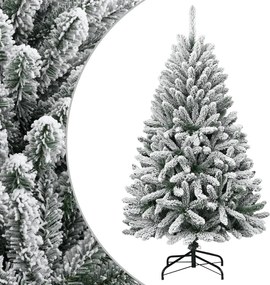 vidaXL Brad de Crăciun artificial cu balamale și zăpadă pufoasă 150 cm