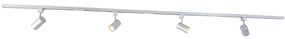 Sistem de șine modern argintiu cu 4 lumini monofazate - Yade