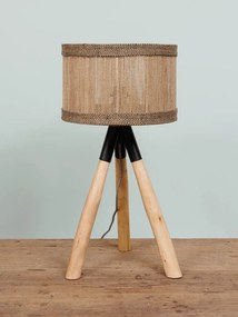Lampa de masa, cu abajur din iuta naturala, Kampala