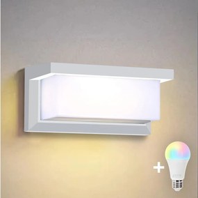 BRILAGI BRICKY - Aplică LED RGBW de perete pentru exterior, 1xE27/12W/230V, albă, IP54