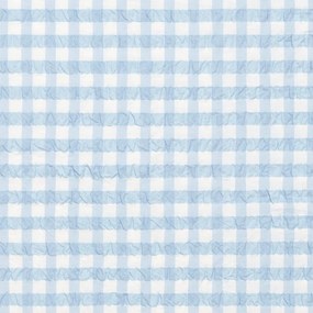 Lenjerie de pat albă/albastru-deschis din țesătură crep pentru pat de o persoană/extinsă 140x220 cm Bæk&amp;Bølge – JUNA