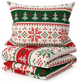 Lenjerie de pat din microfibra FROSTED CHRISTMAS colorata Dimensiune lenjerie de pat: 70 x 90 cm | 140 x 200 cm