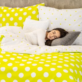 Lenjerie de pat din bumbac 4Home Buline verzi, 220 x 200 cm, 2 buc. 70 x 90 cm