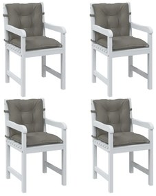 Perne scaun cu spătar scund 4 buc. melanj gri 100x50x7cm textil