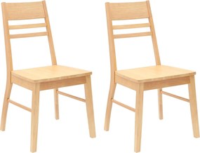 vidaXL Scaune de dining 2 pcs natural 43 x 54 x 89 cm