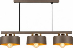 Lustră pe cablu IGNIA 3xE27/60W/230V maro/auriu