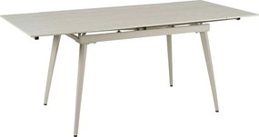 Masa extensibila REEF, grej cu efect de piatra travertin, ceramica/met