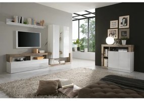 Comodă LENOR alb/maro