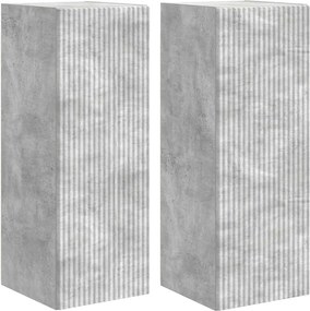 vidaXL Dulap TV de perete 2 pcs Beton 30 x 31 x 80 cm Lemn compozit