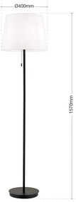 Lampadar/Lampa de podea design elegant LUDWIG negru