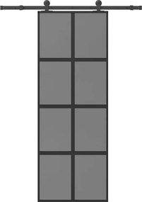 vidaXL Ușă glisantă cu set de feronerie sticlă temperată și aluminiu