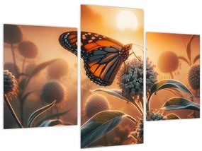 Tablou – Fluture în soare apunând (90x60 cm)