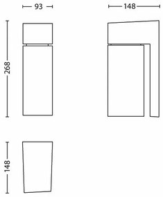 Aplică de exterior BORDER 1xE27/23W/230V IP44 gri Philips