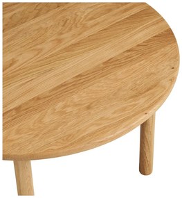 Măsuță de cafea în culoare naturală rotundă din lemn de stejar ø 70 cm Jena – House Nordic