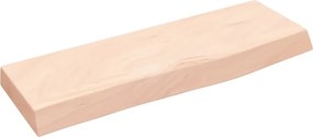 vidaXL Poliță de perete, 60x20x4 cm, lemn masiv de stejar netratat