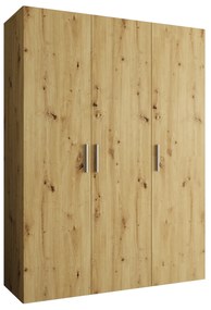 Dulap de haine 150 cm Borry 1 (Stejar artisan + Argintiu). 1125757