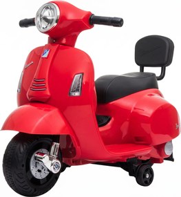 AIYAPLAY Motocicletă Electrică pentru Copii Mini Vespa Gts 7,2 V, 1,5-3 Ani, Roșie | Aosom Romania