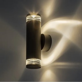 Rabalux 77072 - Aplica de exterior TORNIO, 2x GU10 (10W), 230V, IP54, antracit