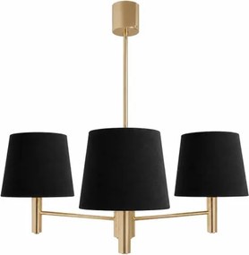 Brilagi - Lustru pe tijă MONTE 3xE27/60W/230V negru/auriu