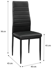 Coleta Nova II NOU scaun de sufragerie Negru
