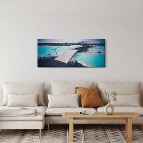 Tablou cu pod din lemn (120x50 cm)