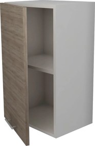 Corp Superior Lecce, 1 Usa, Stejar Sonoma Inchis/Alb, 40 x 30 x 65 cm