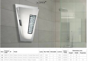 Aplica LED de perete pentru baie IP44 Wall 3773-IP SRT