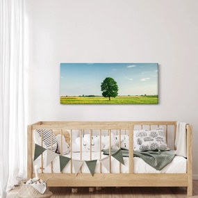 Tablou cu copaci pe luncă (120x50 cm)