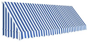 Copertina de bistro, albastru si alb, 400 x 120 cm