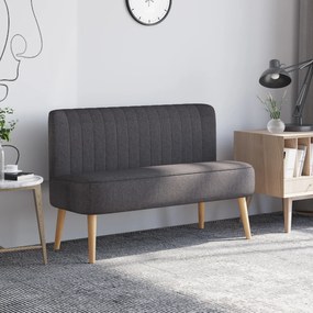 HOMCOM Canapea 2 Locuri din Material Textil fără Brațe cu Cusături, Canapea Compactă Modernă cu Picioare din Lemn de Cauciuc pentru Living, 117x56.5x77 cm, Gri Închis | Aosom Romania
