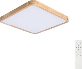 Brilagi - Lampă LED dimabilă WOODLINE SQUARE LED/80W/230V stejar 60x60 cm + telecomandă