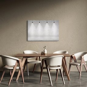 Tablou - Perete de beton cu lumini (90x60 cm)