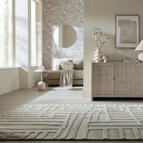 Covor grej țesut manual din lână 200x300 cm Elva – Flair Rugs