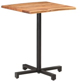 Masa de bistro, muchii naturale, 60x60x75 cm, lemn masiv acacia 1, 60 x 60 x 75 cm, lemn de acacia cu margini organice