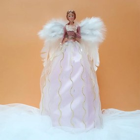 Figurina Inger LED, Grace, Roz, 32cm