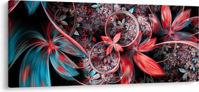 Tablou abstract cu flori exotice (120x50 cm)