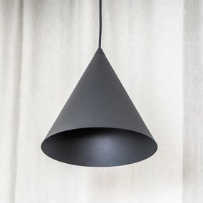 Lustră ETNA II pe cablu, 1xE27/15W/230V, Ø 25 cm, negru