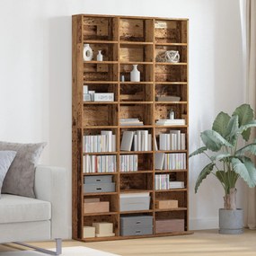 vidaXL Dulap CD-uri, lemn vechi, 101x23x177,5 cm, lemn prelucrat