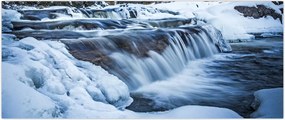Tablou - Râu iarna (120x50 cm)