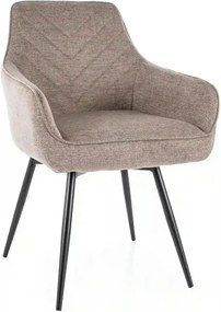 Scaun SERVIO, bej - Brego 34, stofa clasica/metal, 55x45x88 cm
