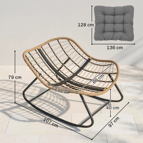 Outsunny terasă cuib rotund | Aosom Romania