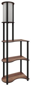 Lampadar cu rafturi 1xE27/40W/230V 140 cm negru/maro