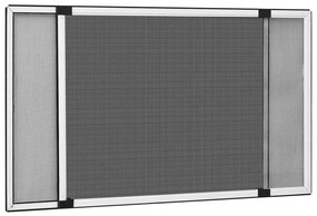 vidaXL Plasă insecte extensibilă pentru ferestre, alb, (75-143)x50 cm