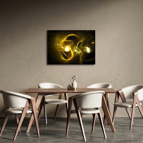 Tabloul abstract cu bile galbene (70x50 cm)
