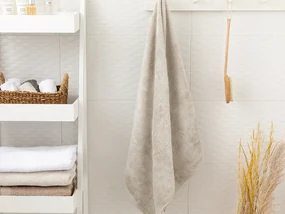 Leafy Prosop de Baie din Bambus 70x140 Cm Bej