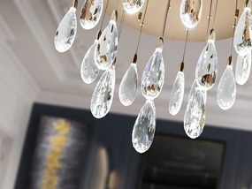 Lustra casa scarii 20 pendule LED CCT cu telecomanda Lagrimas